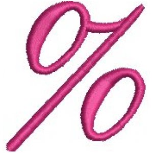 Matriz de Bordado  Alfabeto Script4 porcentagem