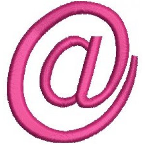 Matriz de Bordado  Alfabeto Script4 arroba