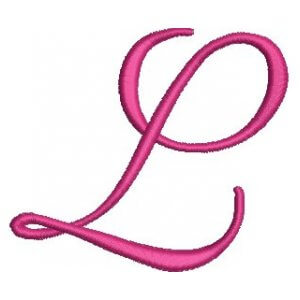 Matriz de Bordado  Alfabeto Script4 Letra L