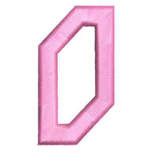 Matriz de Bordado  Monograma (angle block) numero 0