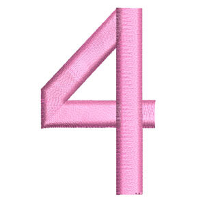 Matriz de Bordado  Monograma (angle block) numero 4