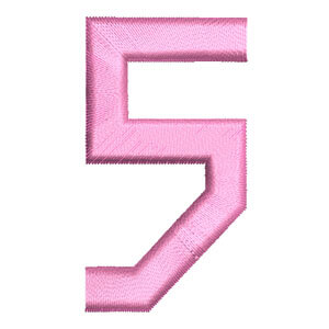 Matriz de Bordado  Monograma (angle block) numero 5