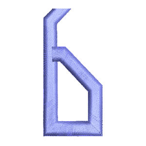 Matriz de Bordado  Monograma (angle block) Letra b