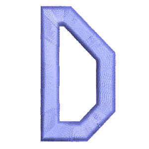 Matriz de Bordado  Monograma (angle block) Letra D